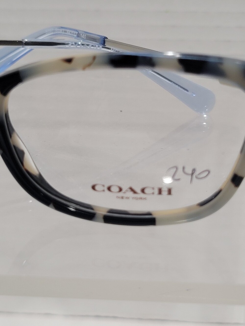Coach Eyeglasses Frames Model 6163 NWOT Cat Eye Tortoiseshell Blue - Picture 2 of 13